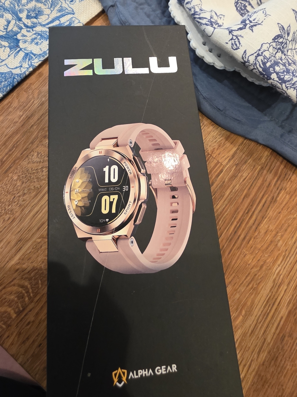 Zulu Rose Gold Smartwatch with Pink Silicone Band